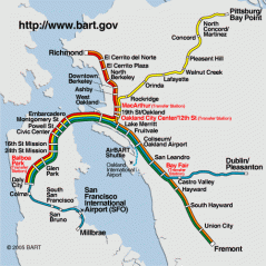 San Francisco BART Map, 2005
